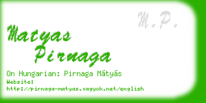 matyas pirnaga business card